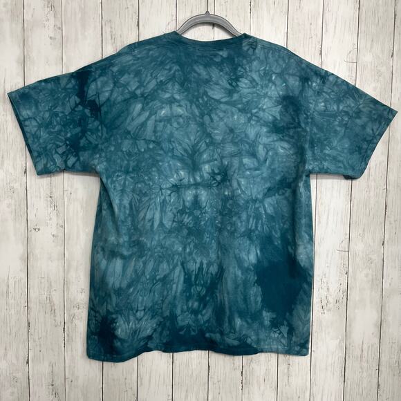 Vintage The Mountain 1997 Native American Horseback Short Sleeve Tie Dye T-Shirt - Picture 2 of 9